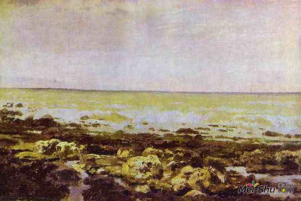 瓦西里波列诺夫(Vasily Polenov)高清作品《退潮。诺曼底。》