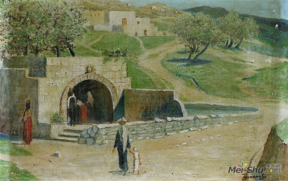 瓦西里波列诺夫(Vasily Polenov)高清作品《Marienquelle in Nazaret》