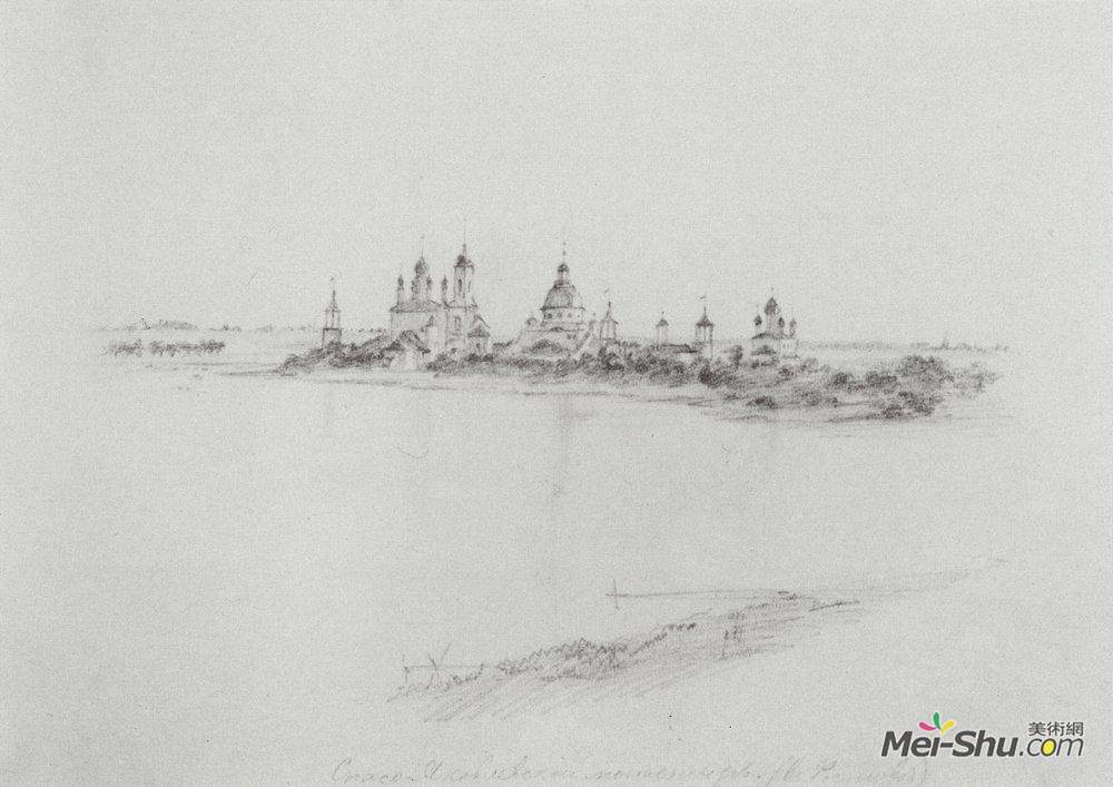 瓦西里波列诺夫(Vasily Polenov)高清作品《罗斯托夫的救主 - 雅各布修道院》