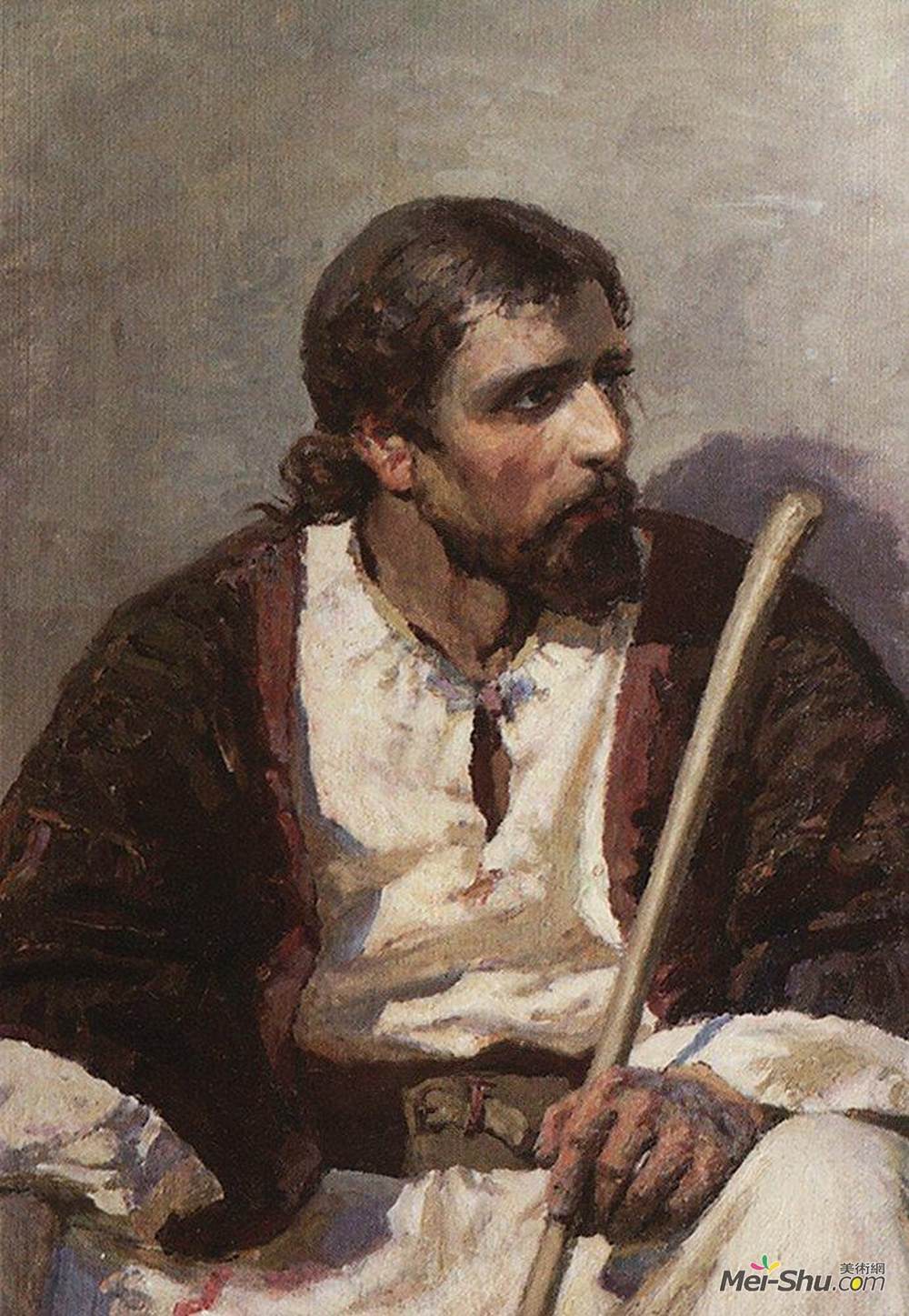 瓦西里波列诺夫(Vasily Polenov)高清作品《坐着的基督》