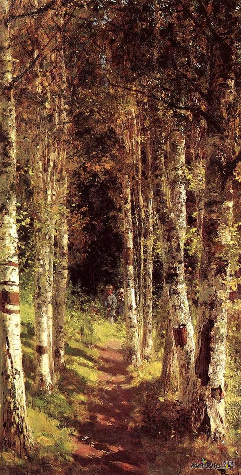 瓦西里波列诺夫(Vasily Polenov)高清作品《桦木巷》