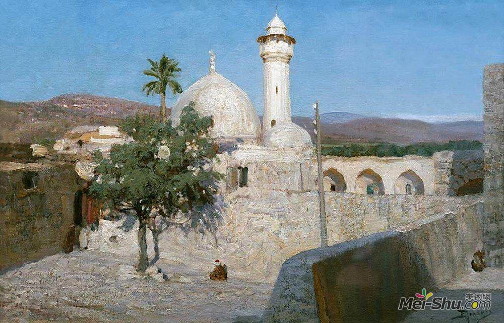 瓦西里波列诺夫(Vasily Polenov)高清作品《杰宁的清真寺》