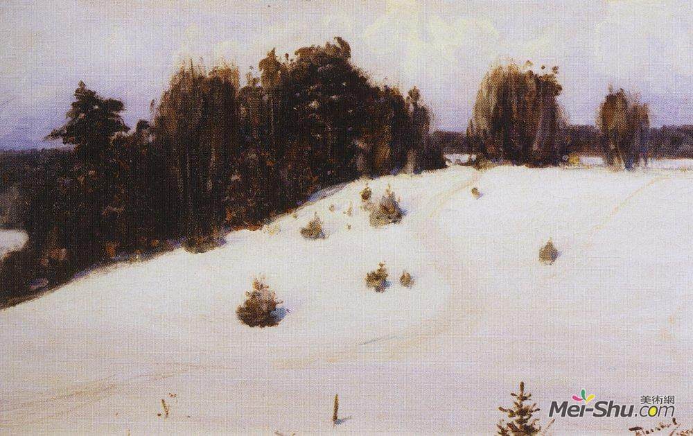 瓦西里波列诺夫(Vasily Polenov)高清作品《冬天》