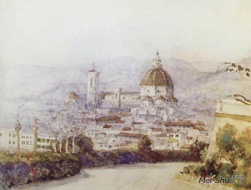 瓦西里·伊万诺维奇·苏里科夫(Vasily Surikov)高清作品《佛罗伦萨》