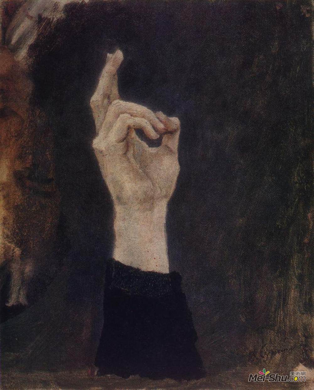 瓦西里·伊万诺维奇·苏里科夫(Vasily Surikov)高清作品《Hand of boyarynya Morozova》