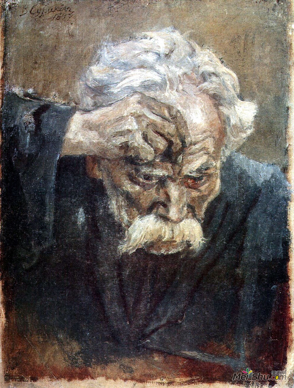 瓦西里·伊万诺维奇·苏里科夫(Vasily Surikov)高清作品《受洗士兵的首领》
