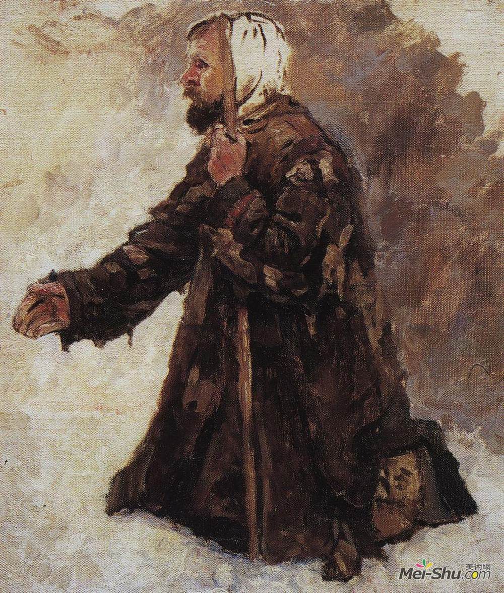 瓦西里·伊万诺维奇·苏里科夫(vasily surikov)高清作品《跪乞丐》