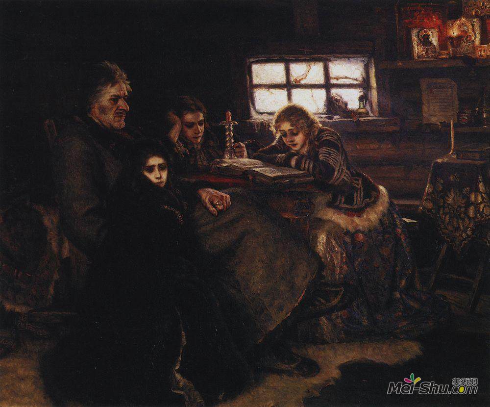 瓦西里·伊万诺维奇·苏里科夫(Vasily Surikov)高清作品《Menshikov in Berezovo》