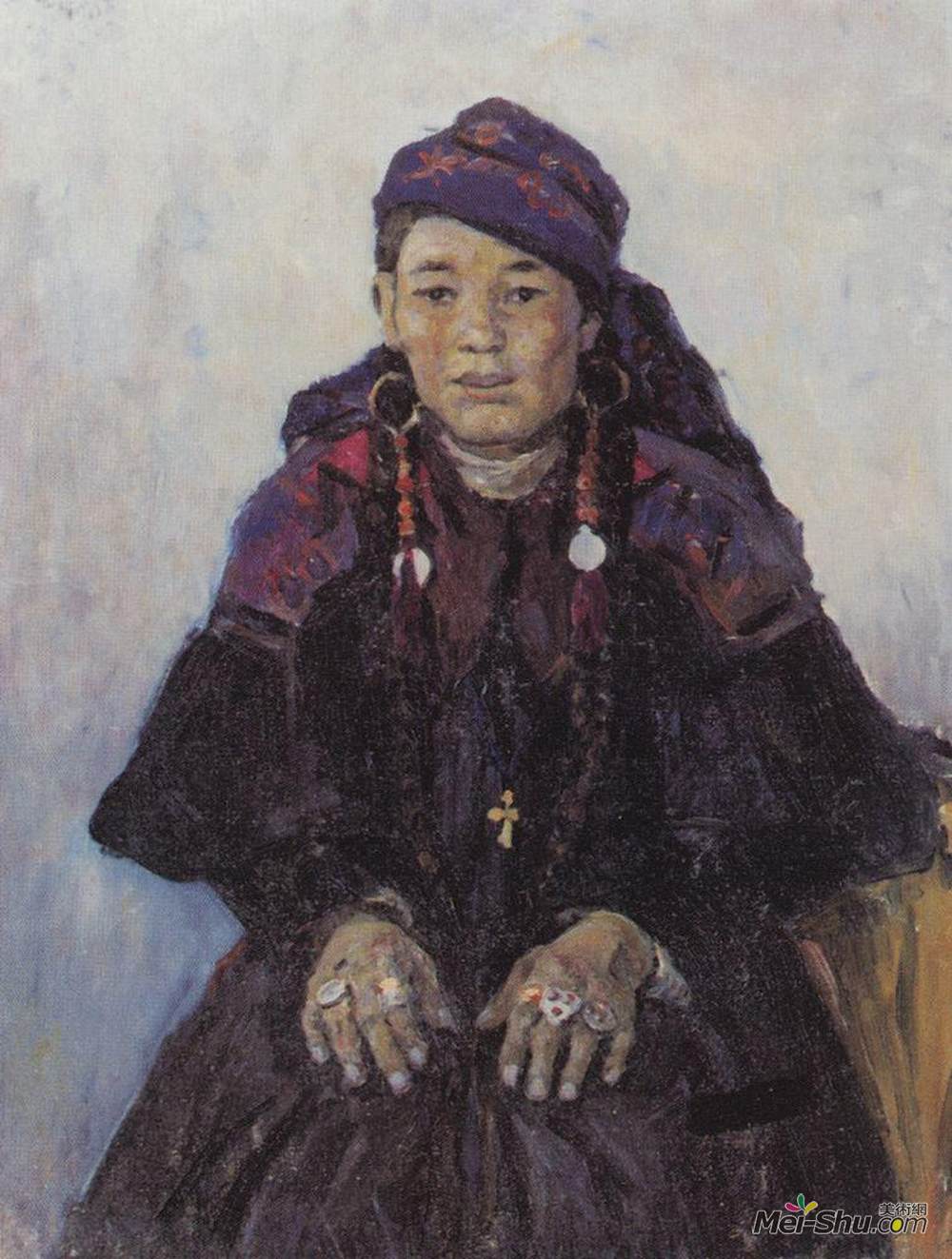 瓦西里·伊万诺维奇·苏里科夫(Vasily Surikov)高清作品《卡卡西画像》