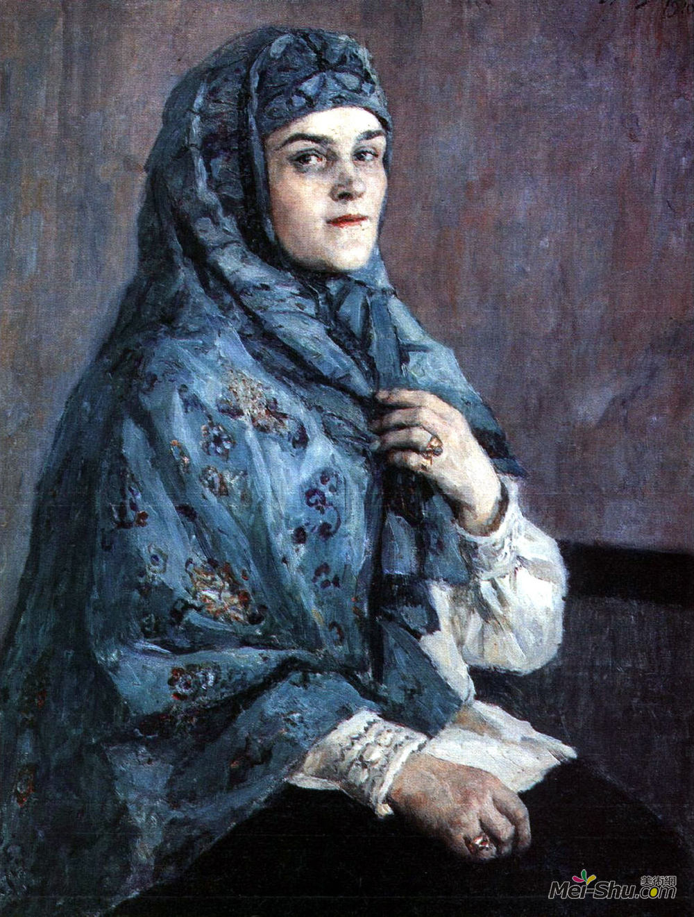 瓦西里·伊万诺维奇·苏里科夫(Vasily Surikov)高清作品《Portrait of princess P. I. Shcherbatova》