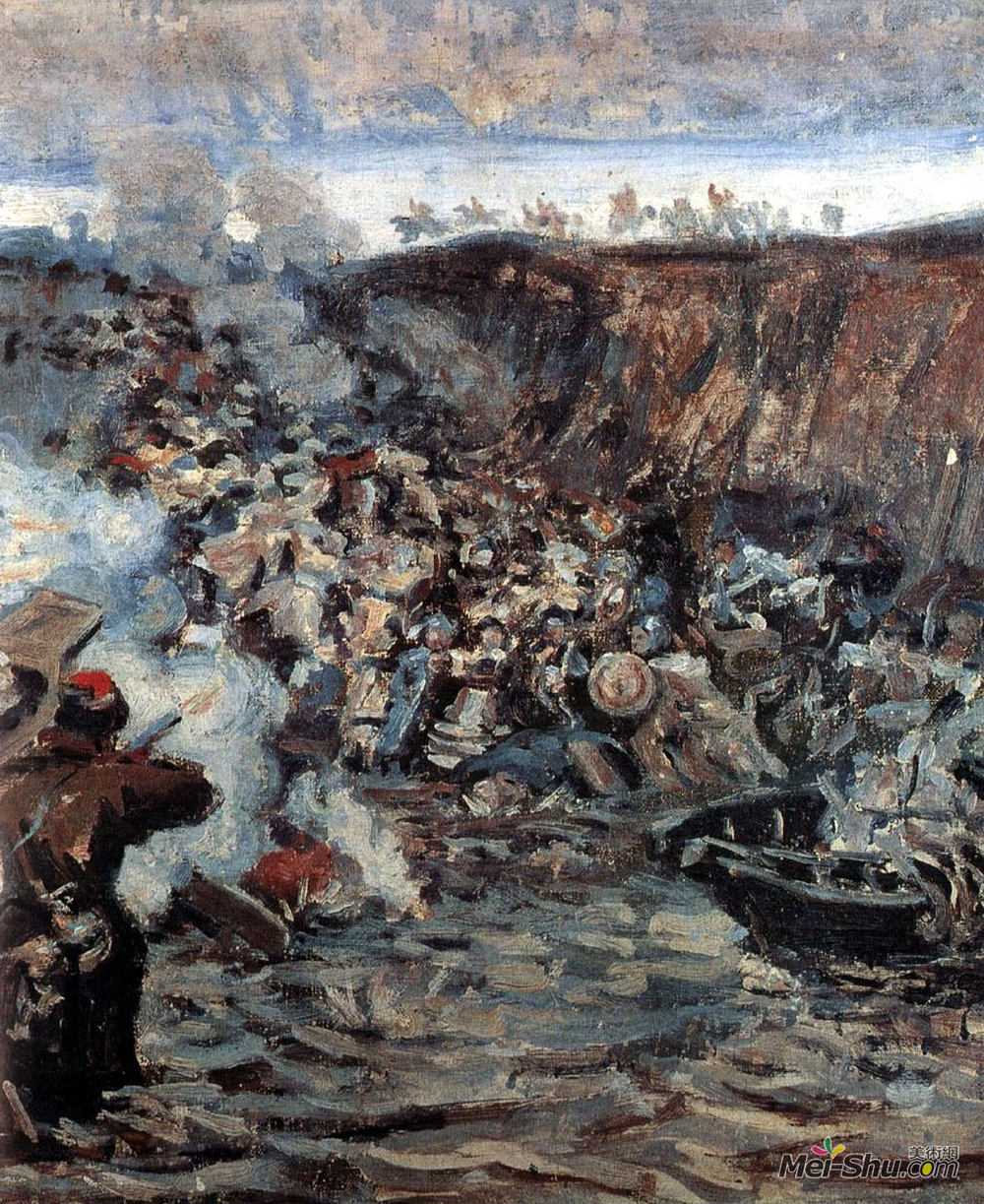 瓦西里·伊万诺维奇·苏里科夫(Vasily Surikov)高清作品《耶尔玛与西伯利亚征服“研究”》