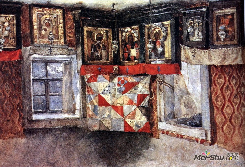瓦西里·伊万诺维奇·苏里科夫(Vasily Surikov)高清作品《村落》