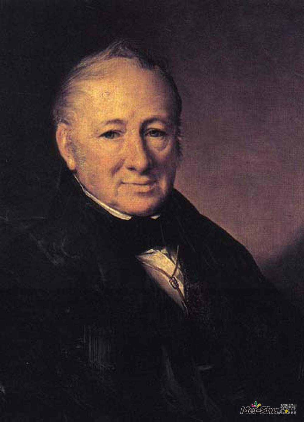 瓦西里·特罗平宁(Vasily Tropinin)高清作品《Tuchkov Alexey (the hero of 1812, the father of the Decembri》