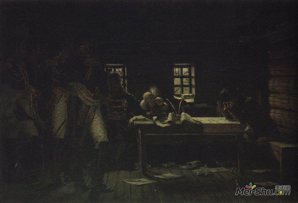 瓦西里·维列什查金(Vasily Vereshchagin)高清作品《At Gorodnia. Breakthrough or Withdraw》