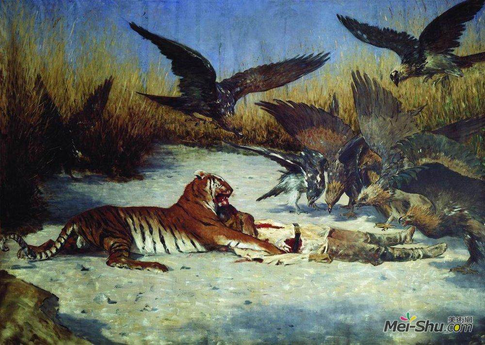 瓦西里·维列什查金(Vasily Vereshchagin)高清作品《食人者》