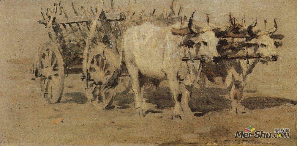 瓦西里·维列什查金(Vasily Vereshchagin)高清作品《伤员车》