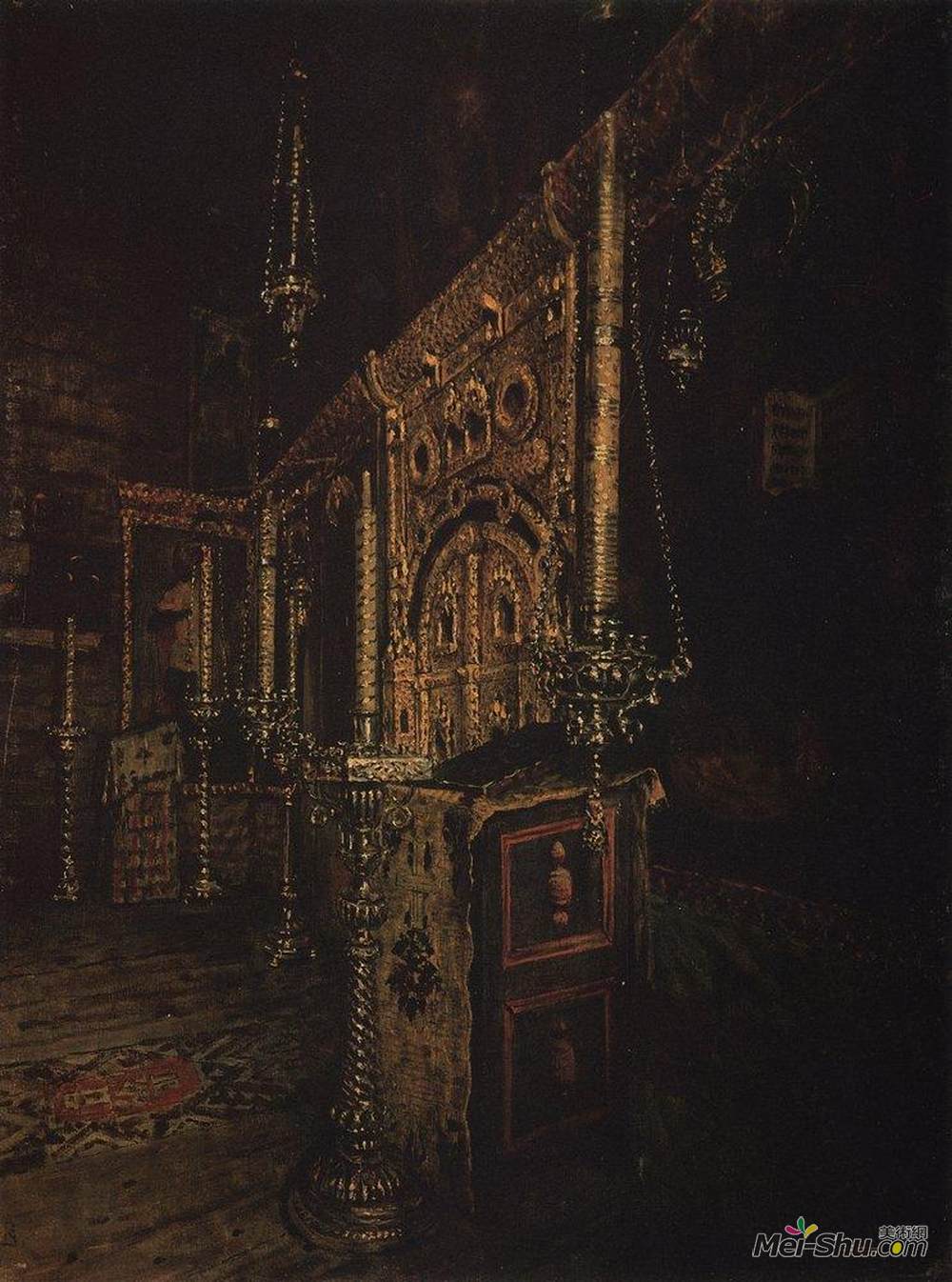 瓦西里·维列什查金(Vasily Vereshchagin)高清作品《约翰神学对伊斯坦教的影响》