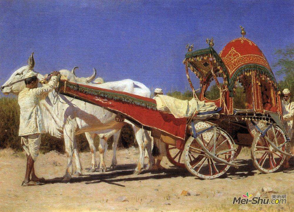 瓦西里·维列什查金(Vasily Vereshchagin)高清作品《德令哈市富人车》