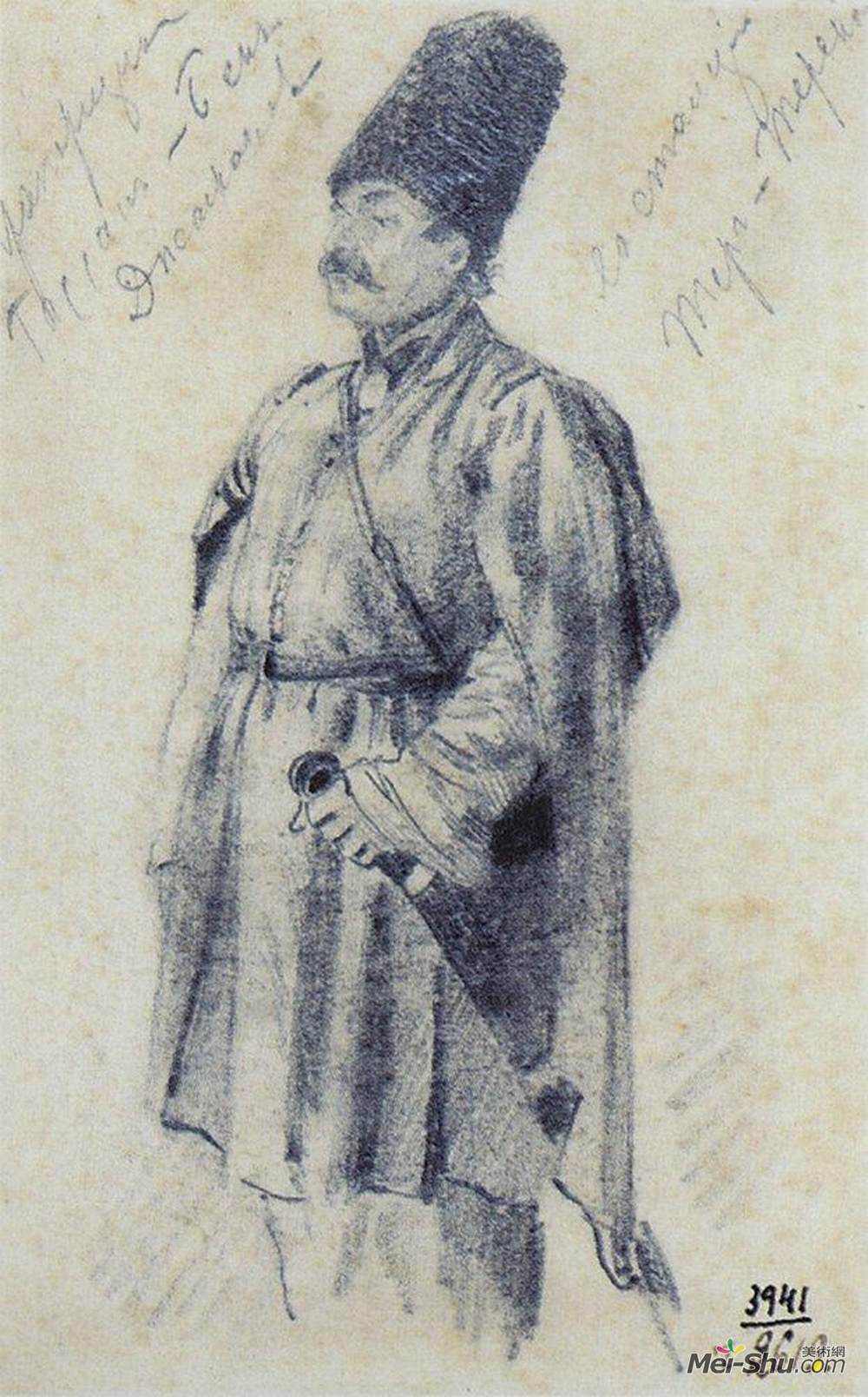 瓦西里·维列什查金(Vasily Vereshchagin)高清作品《Warrant Officer Hassan-Beck Dzhagranov》