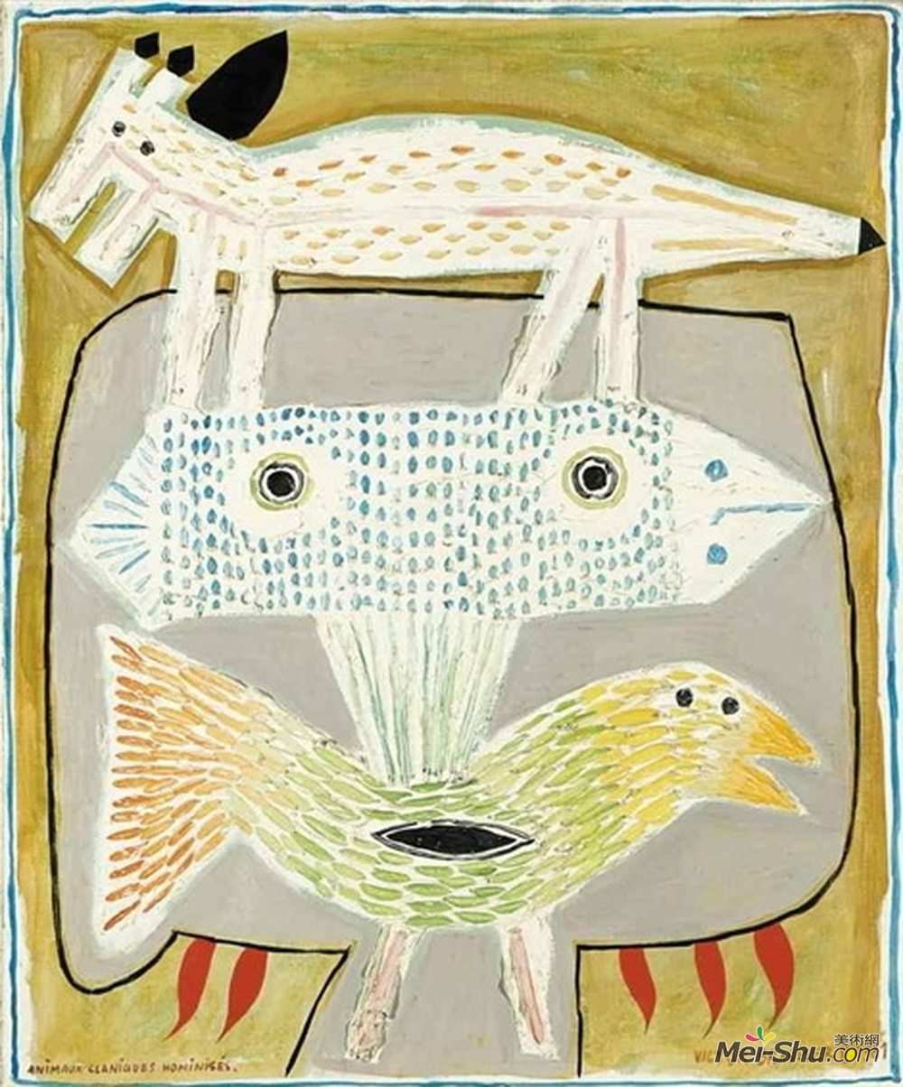 维克多·布罗纳(Victor Brauner)高清作品《Animaux claniques hominis&és》