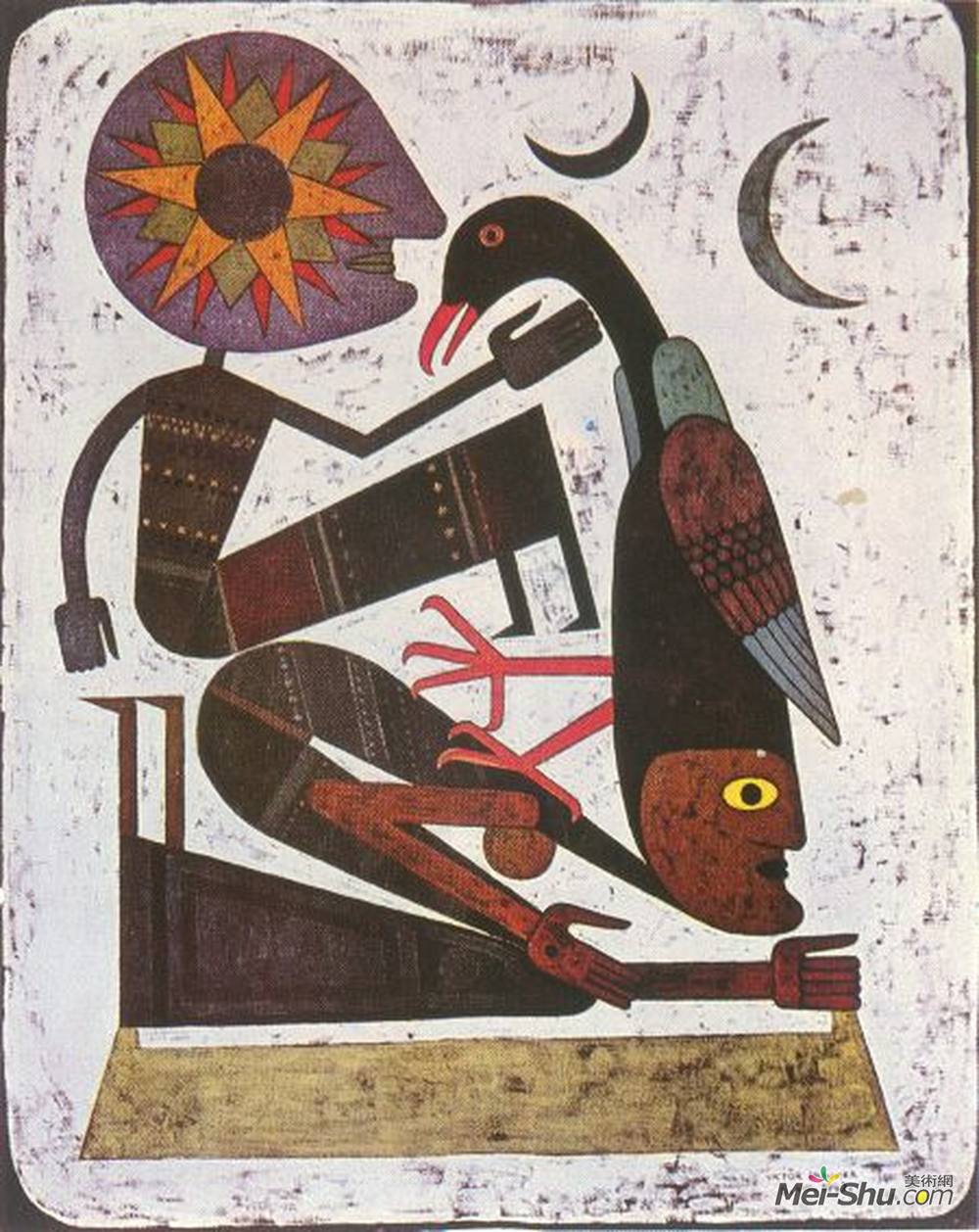 维克多·布罗纳(Victor Brauner)高清作品《犹太教》