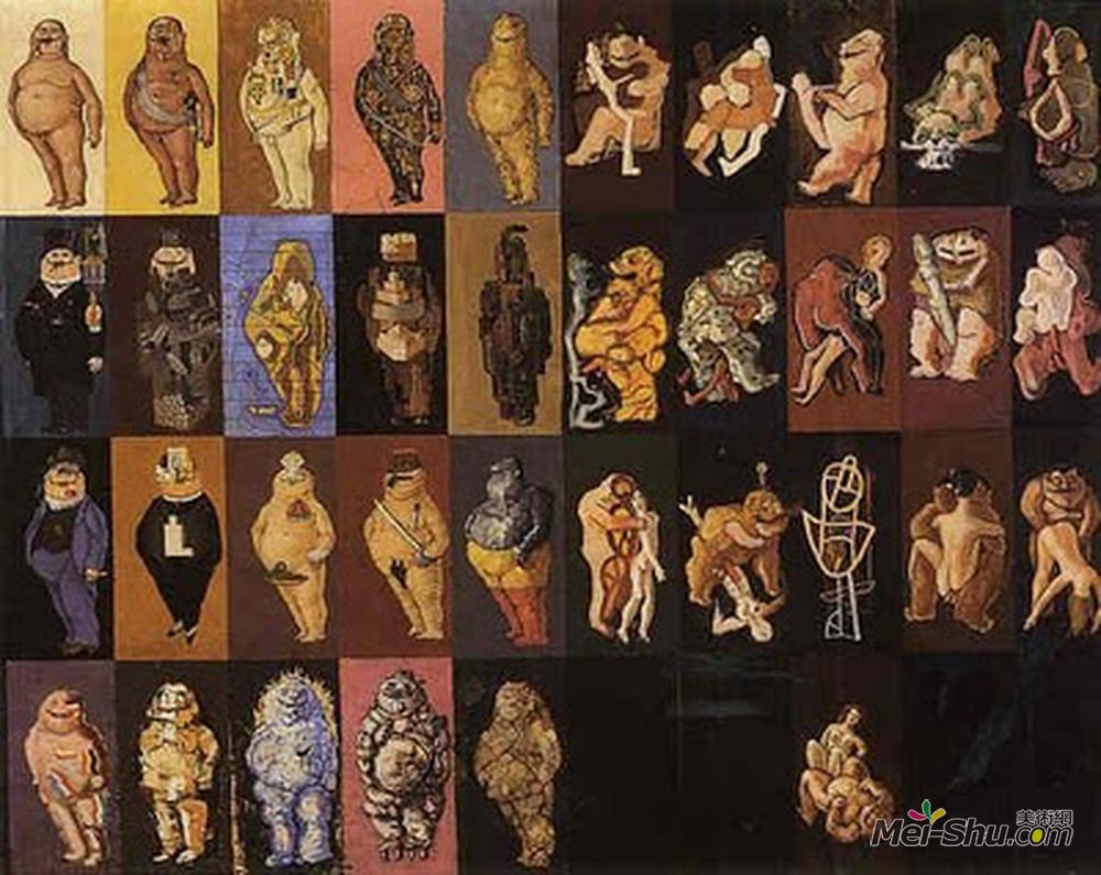 维克多·布罗纳(Victor Brauner)高清作品《The Strange Case of Monsieur K》