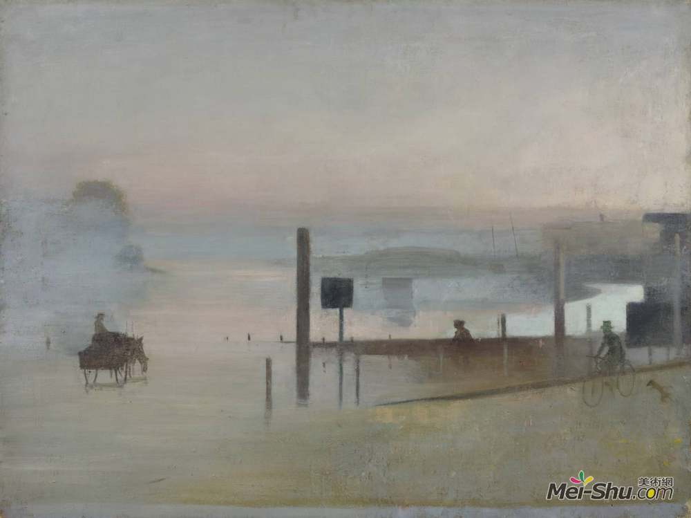 维克多帕斯莫尔(Victor Pasmore)高清作品《静静的河泰晤士河在奇西克》