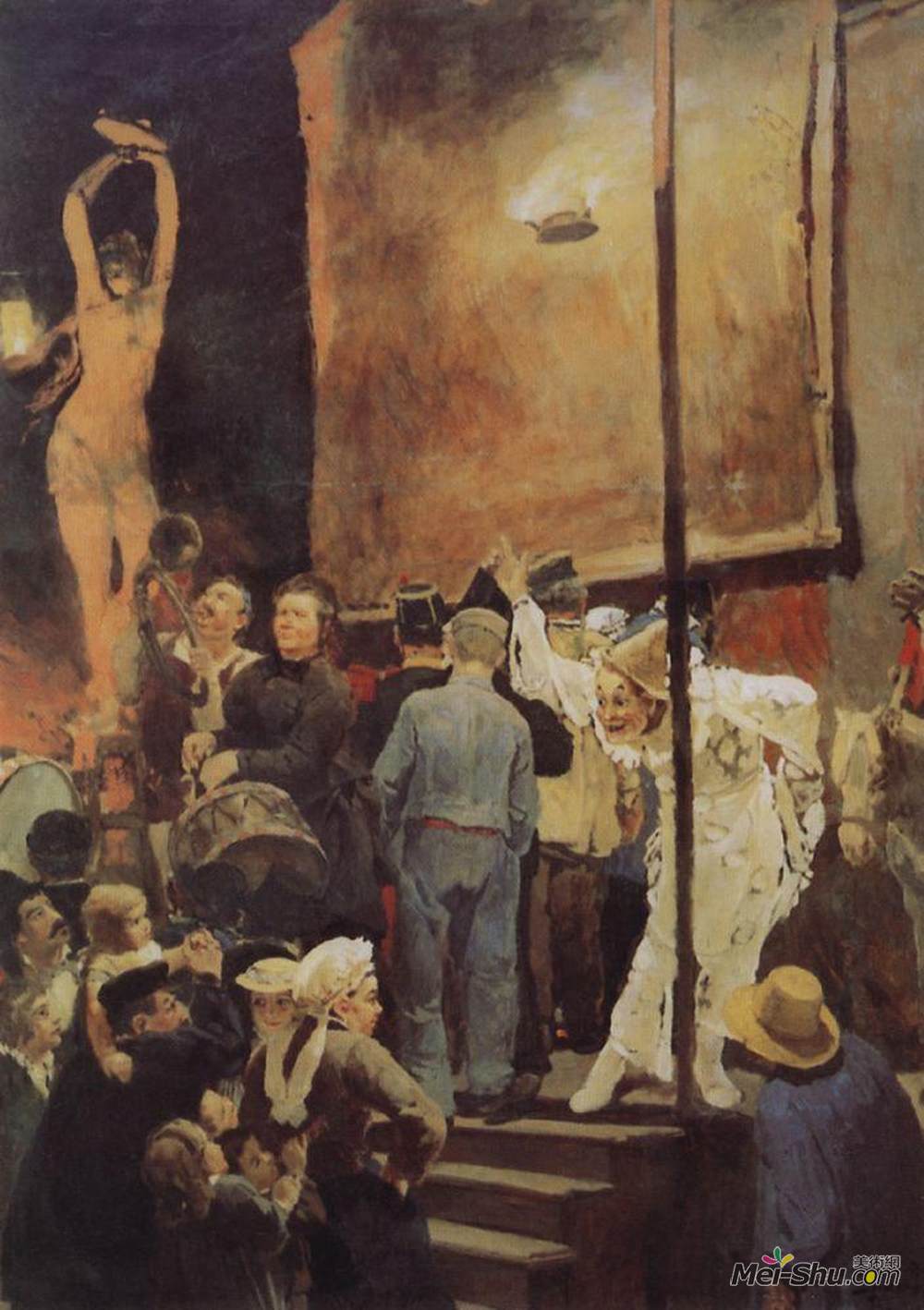维克托·米哈伊洛维奇·瓦斯涅佐夫(Viktor Vasnetsov)高清作品《杂技演员（在巴黎附近度假）》