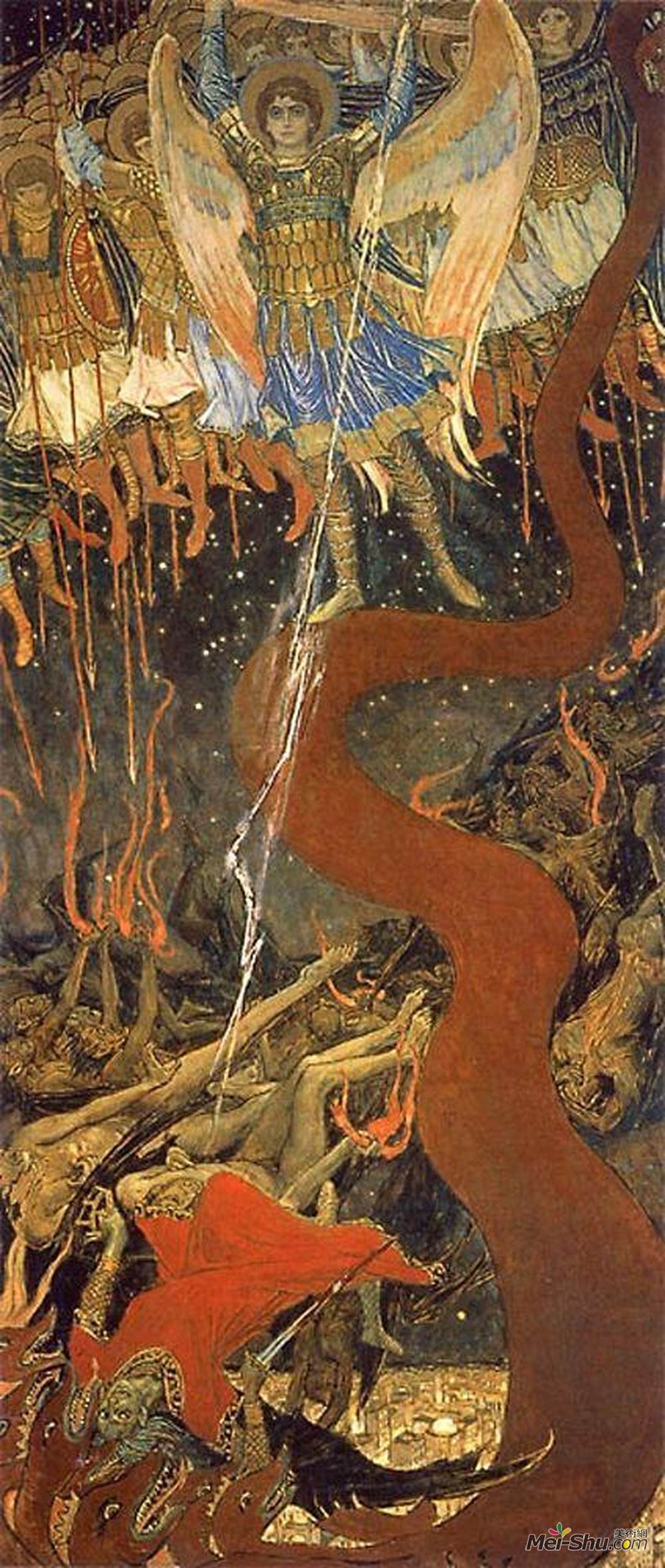 维克托·米哈伊洛维奇·瓦斯涅佐夫(Viktor Vasnetsov)高清作品《大天使米迦勒》