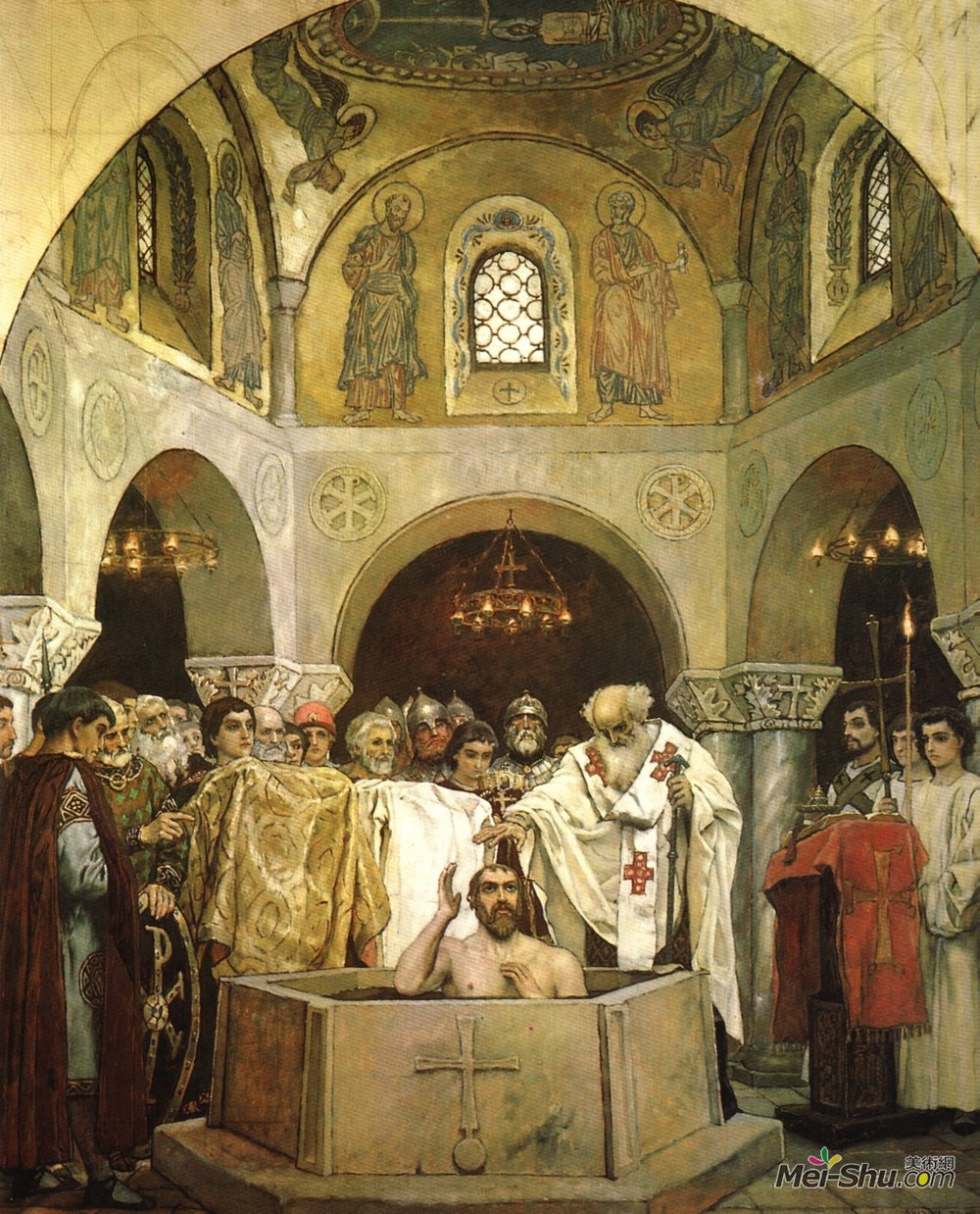 维克托·米哈伊洛维奇·瓦斯涅佐夫(Viktor Vasnetsov)高清作品《弗拉迪米尔亲王的洗礼》