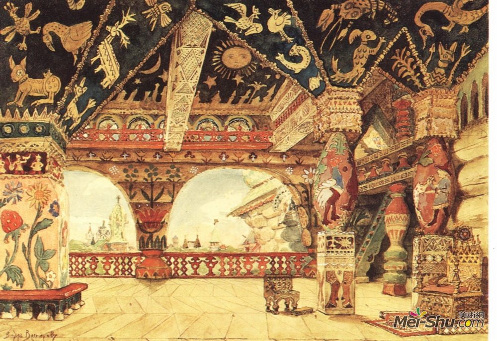 维克托·米哈伊洛维奇·瓦斯涅佐夫(Viktor Vasnetsov)高清作品《贝伦德里宫》