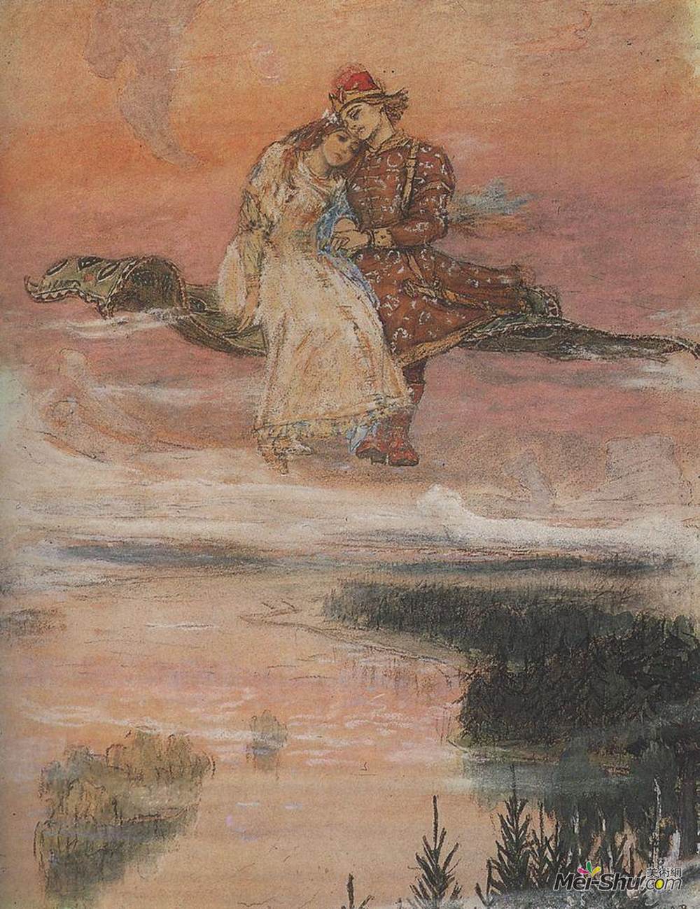 维克托·米哈伊洛维奇·瓦斯涅佐夫(Viktor Vasnetsov)高清作品《飞毯》
