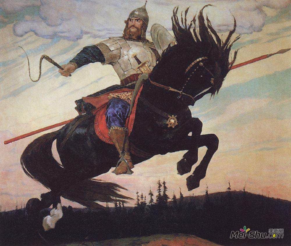 维克托·米哈伊洛维奇·瓦斯涅佐夫(Viktor Vasnetsov)高清作品《骑士舞动》