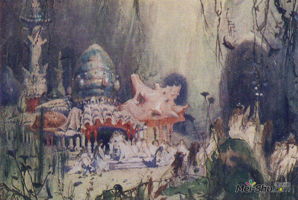 维克托·米哈伊洛维奇·瓦斯涅佐夫(Viktor Vasnetsov)高清作品《水下塔》