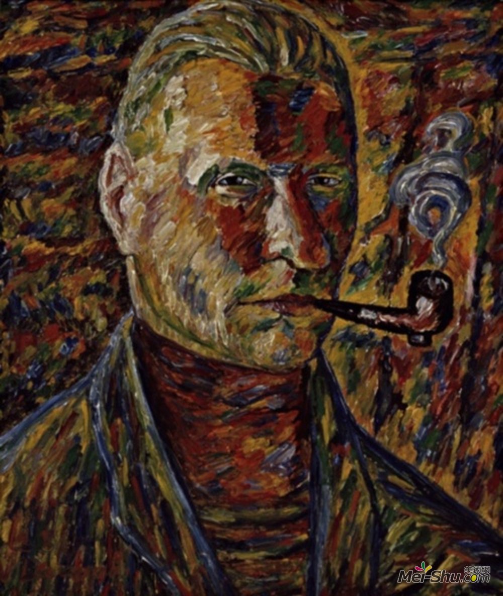 维尔霍兰皮(Vilho Lampi)高清作品《自画像》