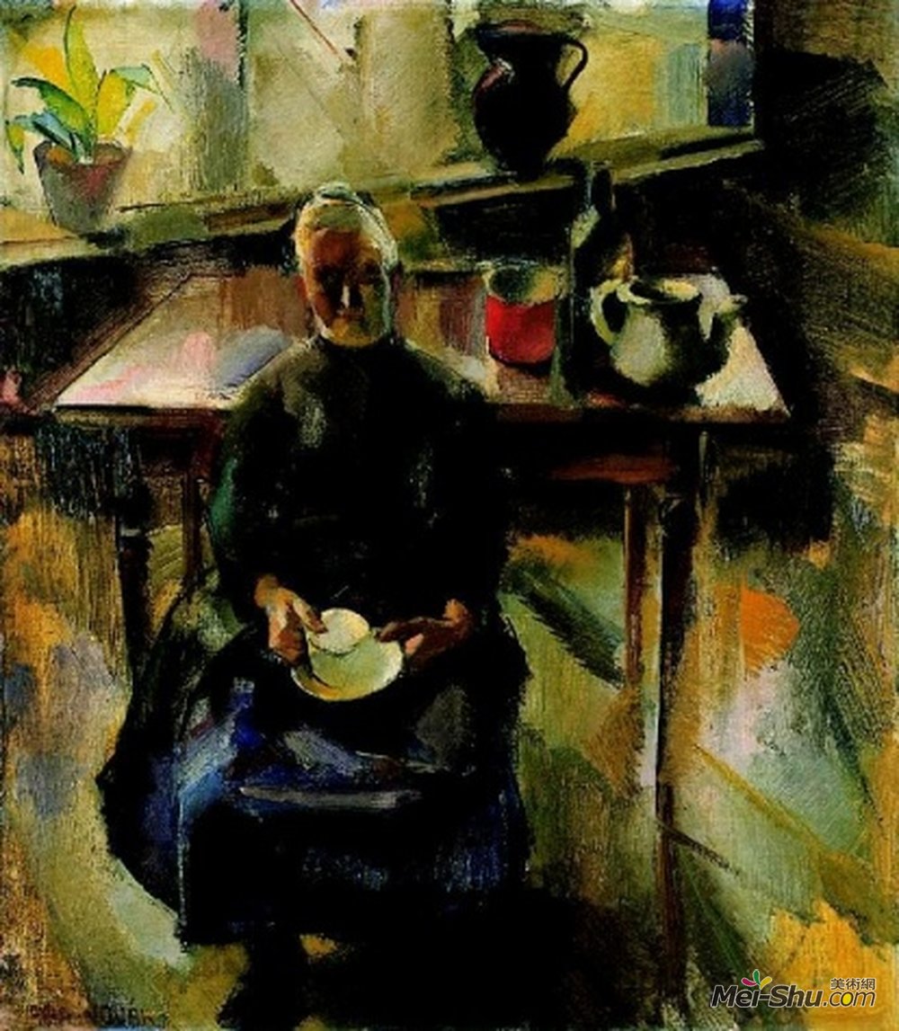 维尔莫什阿巴-诺瓦克(Vilmos Aba-Novak)高清作品《厨房（厨房、房间内部）》