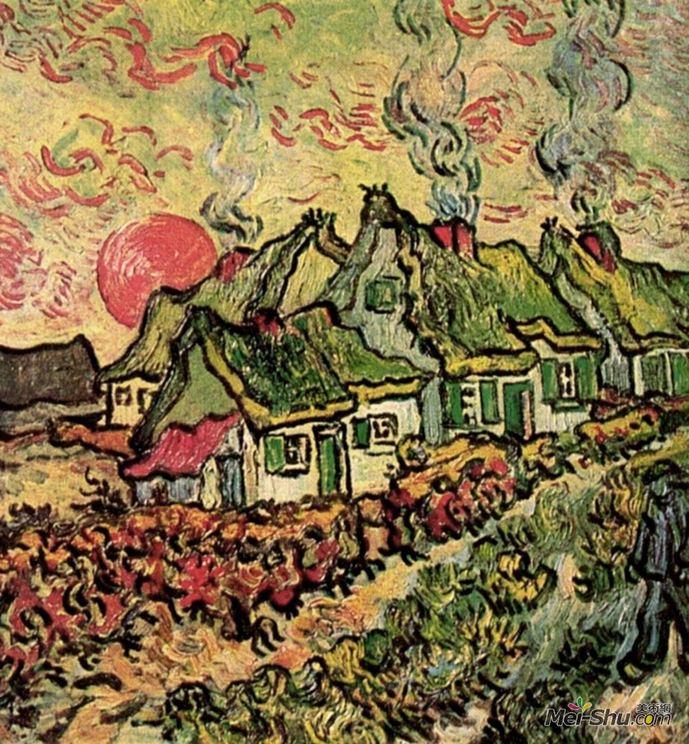 文森特·梵高(Vincent van Gogh)高清作品《回忆诺斯的小屋》