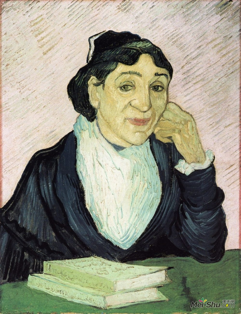 文森特·梵高(Vincent van Gogh)高清作品《L'Arlesienne, Portrait of Madame Ginoux》