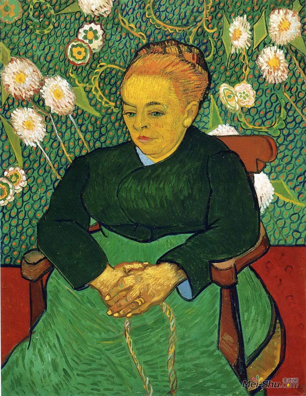 《鲁林夫人摇摇篮(摇篮曲)》文森特·梵高(vincent van gogh)高清作品