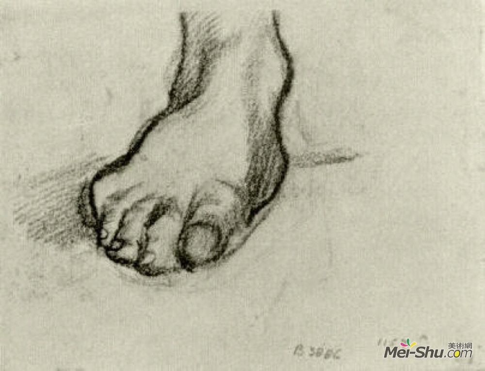 一只脚的素描文森特梵高vincentvangogh高清作品欣赏