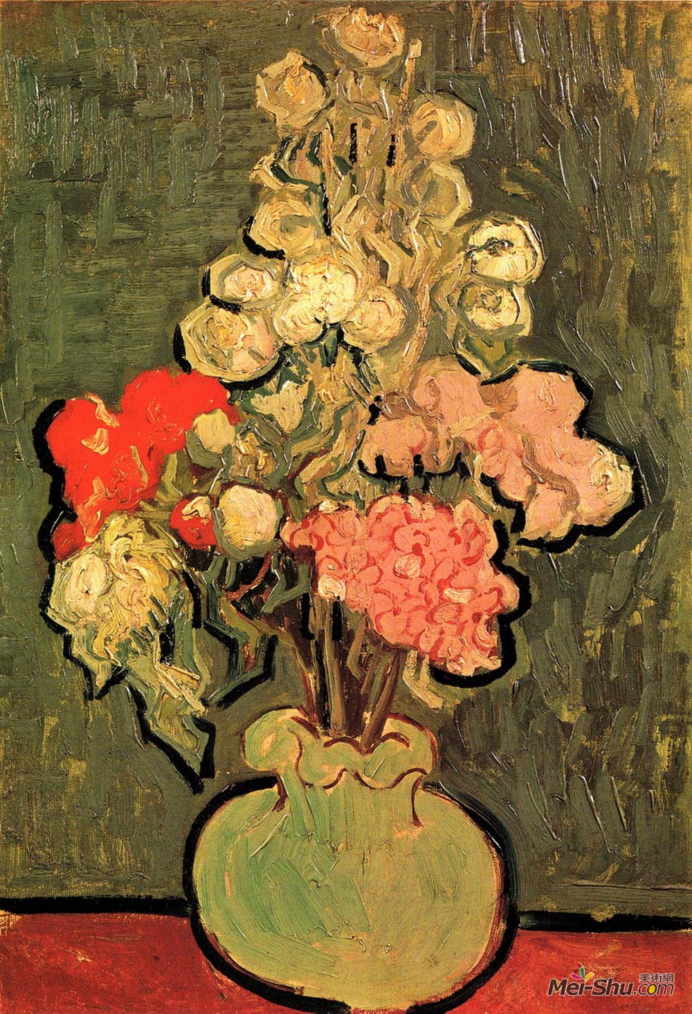 玫瑰花瓣静物花瓶文森特梵高vincentvangogh高清作品欣赏