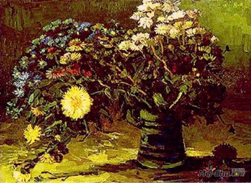雏菊花瓶文森特梵高vincentvangogh高清作品欣赏