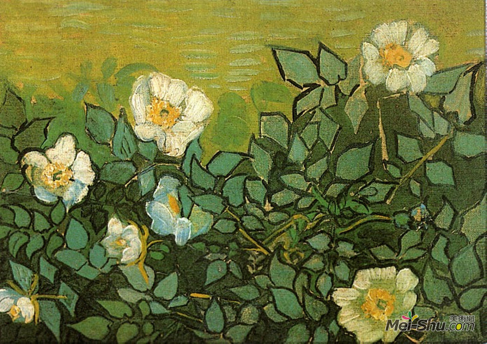 文森特·梵高(Vincent van Gogh)高清作品《野玫瑰》