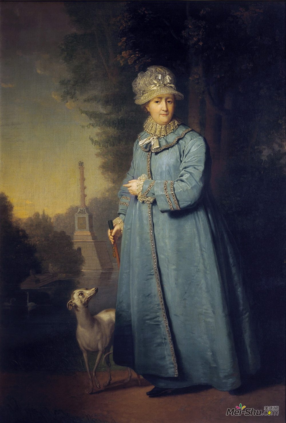 弗拉基米尔博罗维科夫斯基(Vladimir Borovikovsky)高清作品《凯瑟琳二世的肖像，俄罗斯皇后》