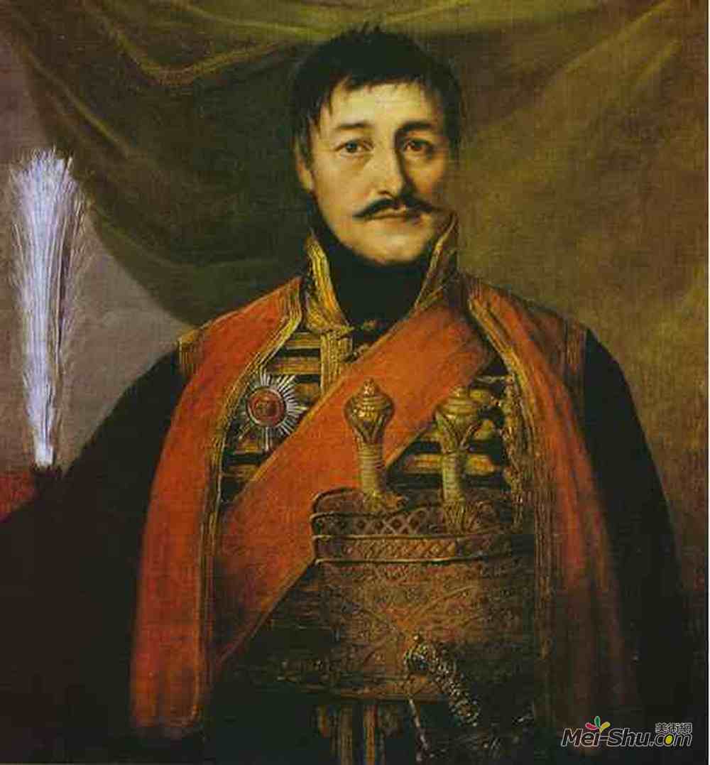 弗拉基米尔博罗维科夫斯基(Vladimir Borovikovsky)高清作品《Portrait of Karadjordge》