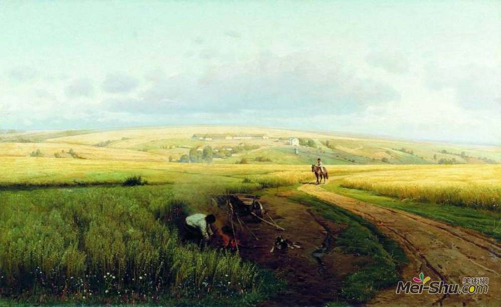弗拉基米尔奥尔洛夫斯基(Volodymyr Orlovsky)高清作品《现场篝火》