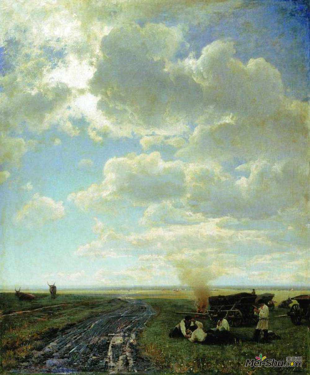 弗拉基米尔奥尔洛夫斯基(Volodymyr Orlovsky)高清作品《草原休闲》