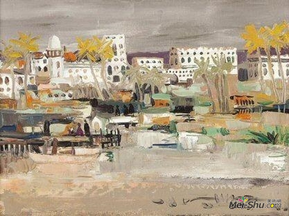 瓦尔特·巴蒂斯(Walter Battiss)高清作品《阿拉伯城市》