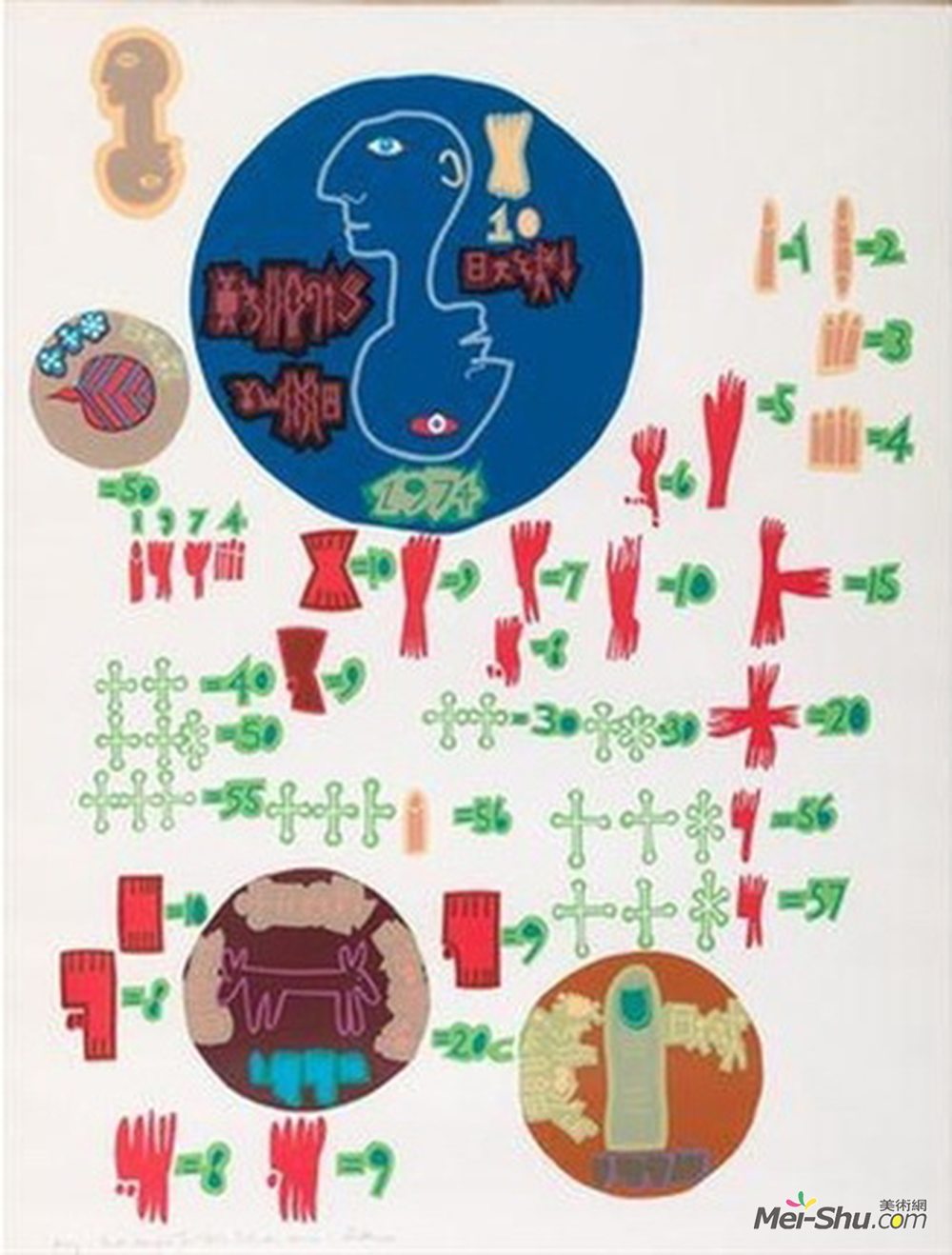 瓦尔特·巴蒂斯(Walter Battiss)高清作品《福岛钱币首次设计》
