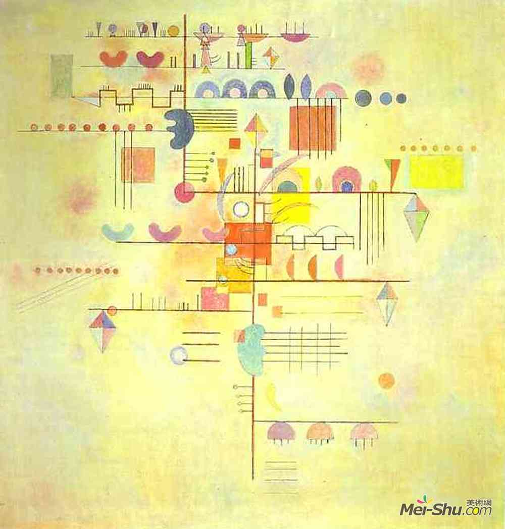 瓦西里·康定斯基(Wassily Kandinsky)高清作品《柔和口音》